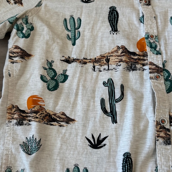 Cactus Man Cactus Print Men's Button Down Shirt Size Large - Picture 3 of 6